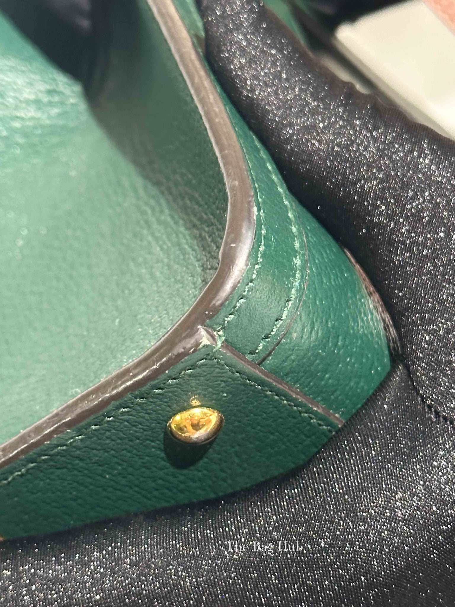 Gucci Green Leather Diana Small Tote Bag