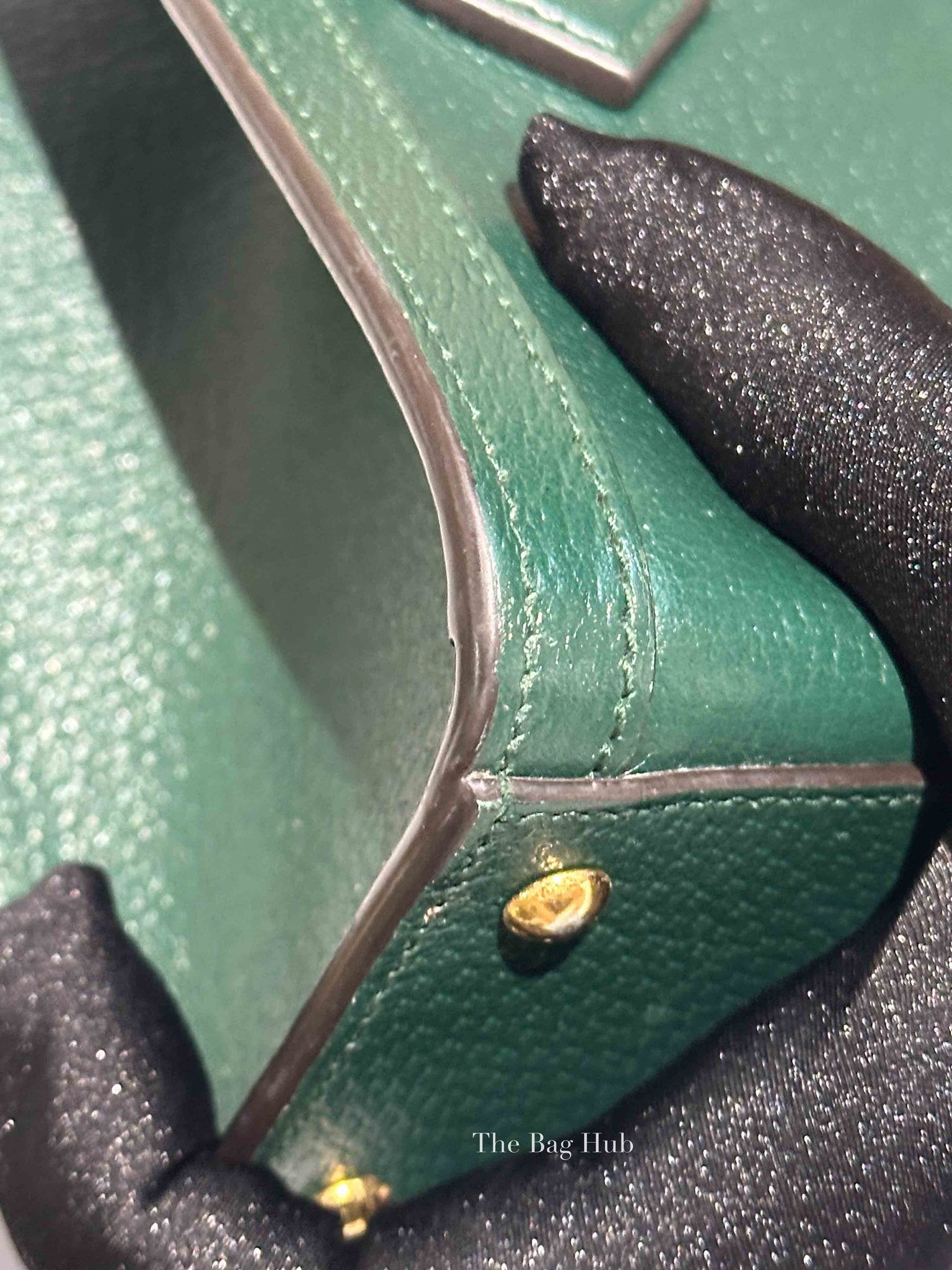 Gucci Green Leather Diana Small Tote Bag