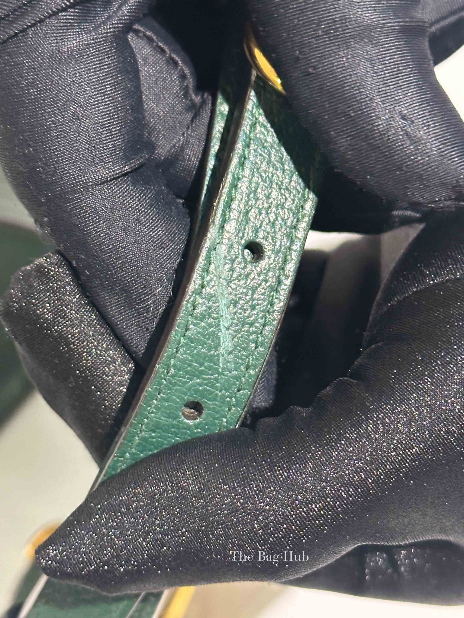 Gucci Green Leather Diana Small Tote Bag