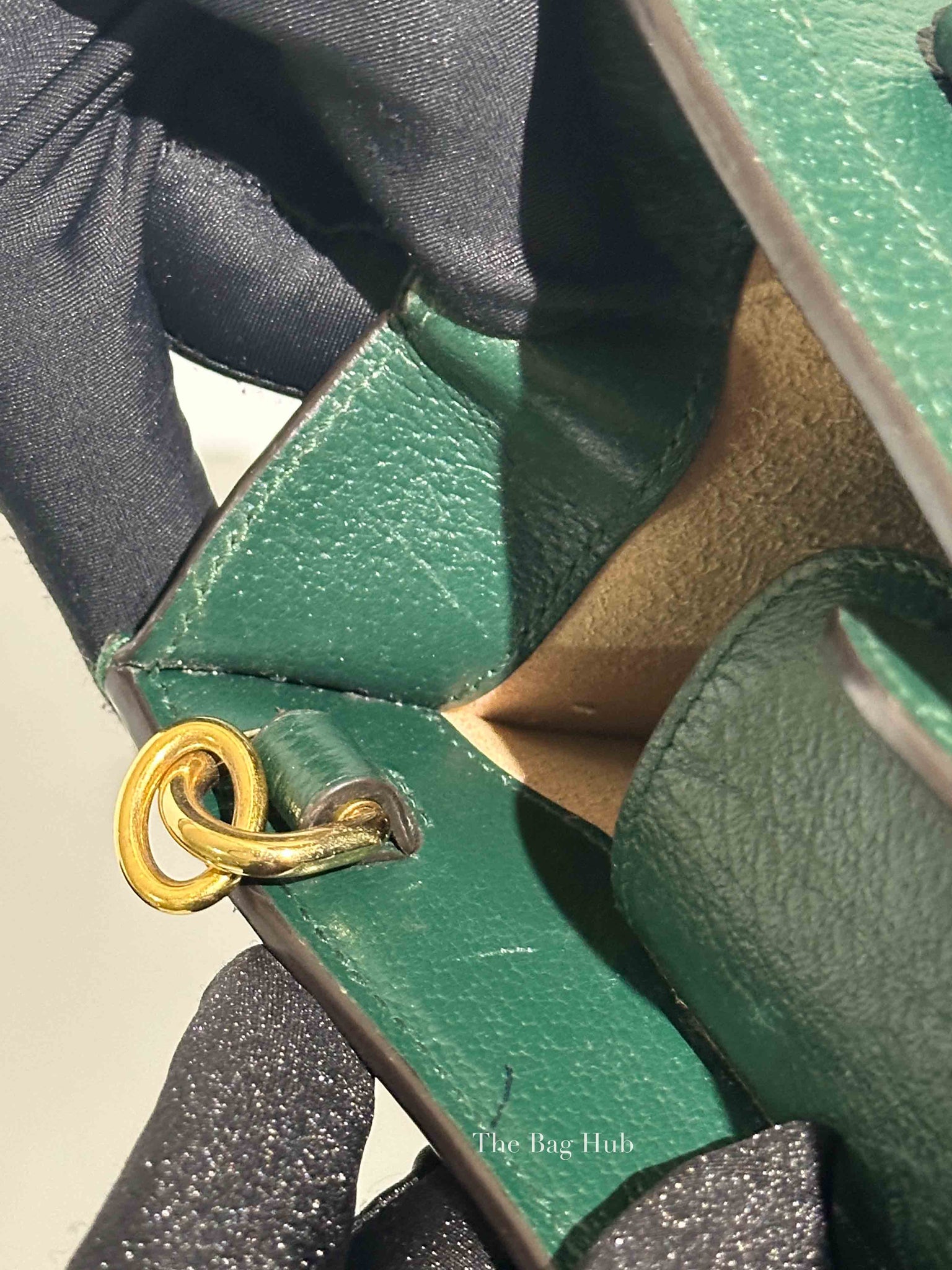 Gucci Green Leather Diana Small Tote Bag