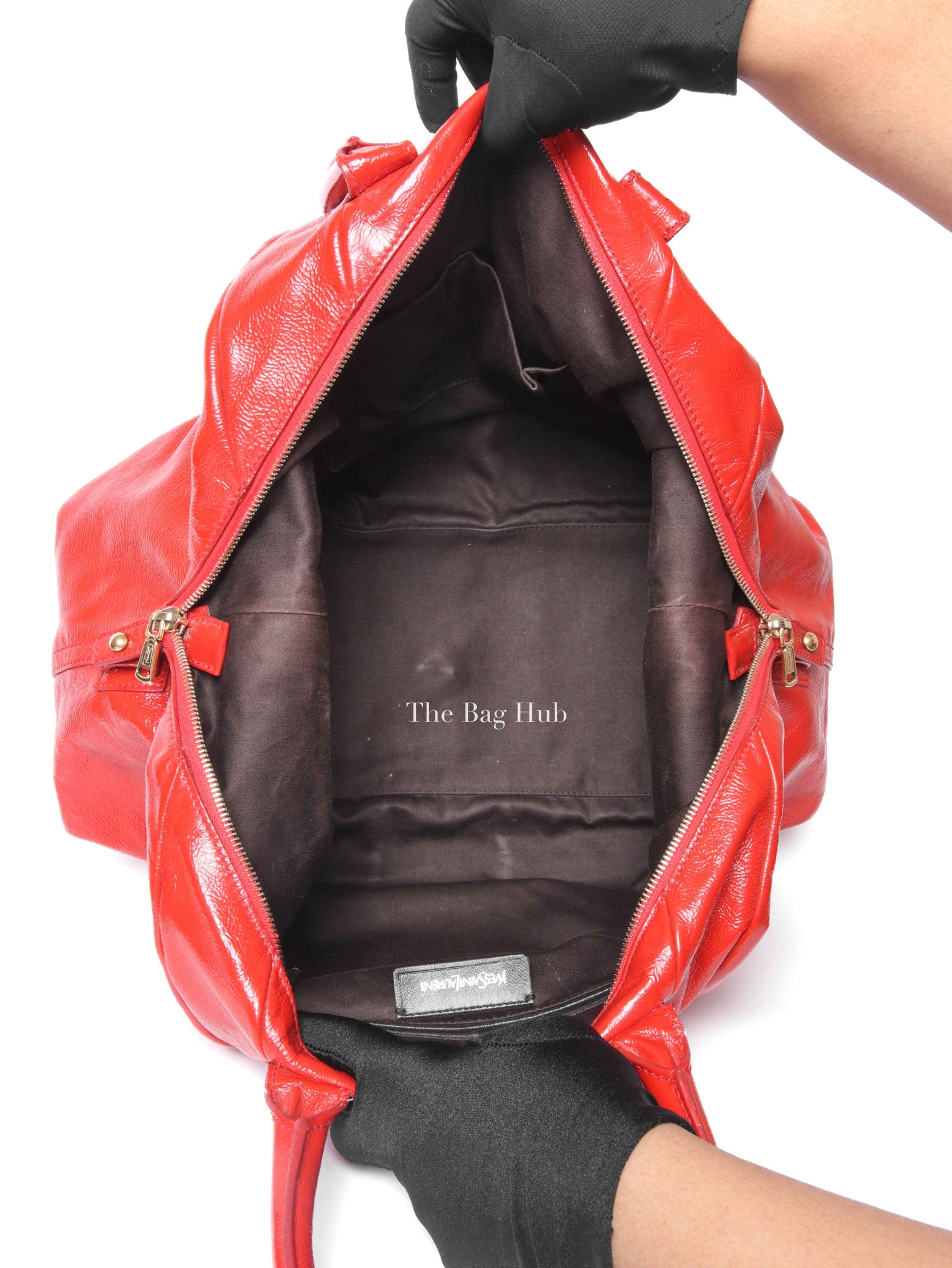 Yves Saint Laurent Red Patent Easy Y Bag