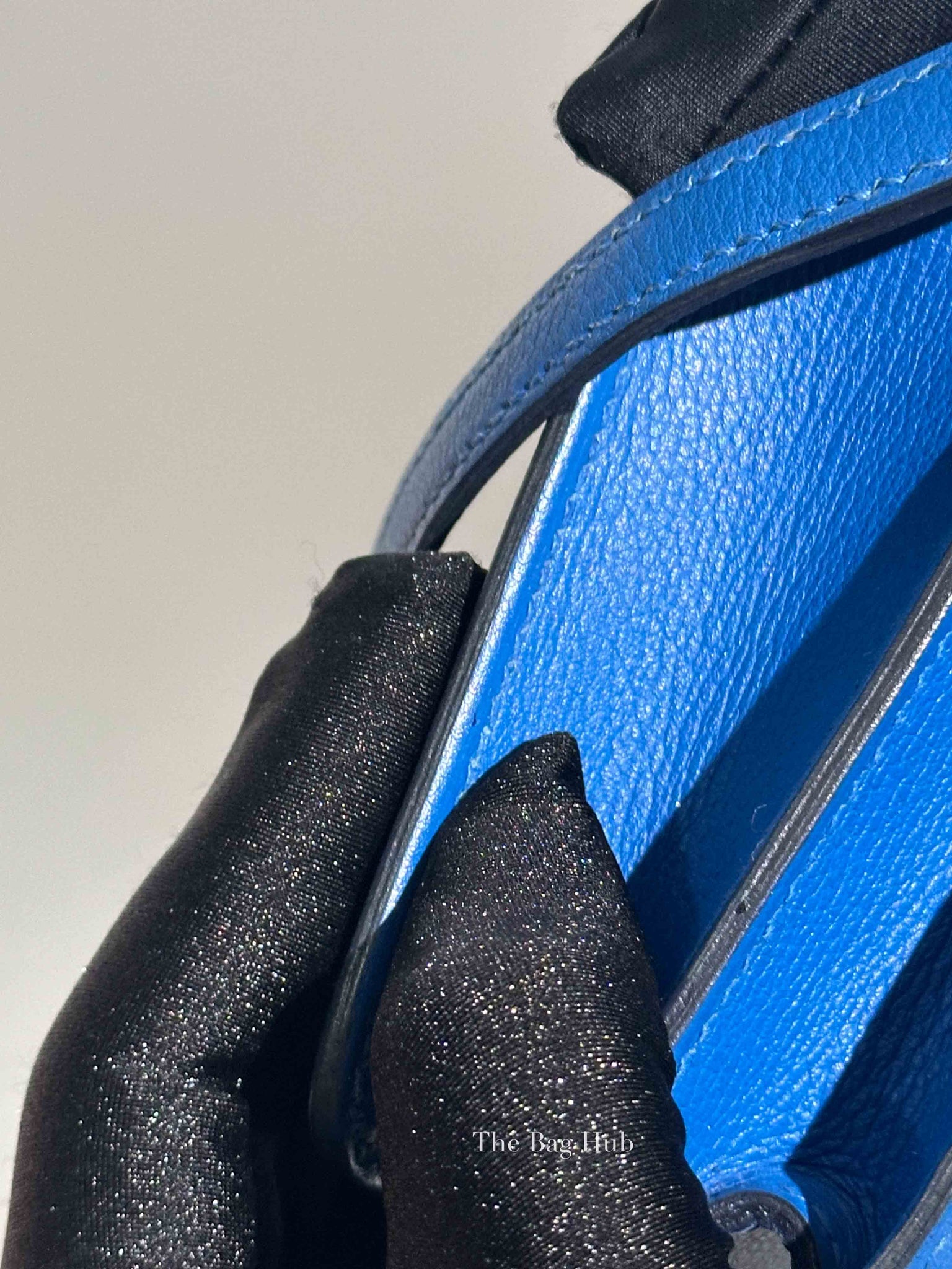 Hermes Bleu Zellige Evercolor Mini Sac Roulis Bag PHW