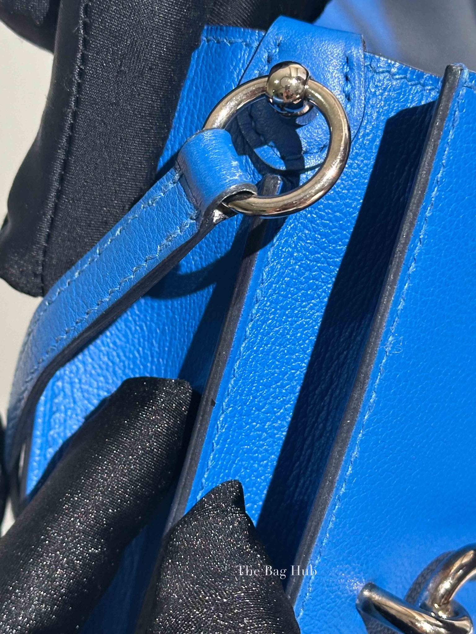 Hermes Bleu Zellige Evercolor Mini Sac Roulis Bag PHW