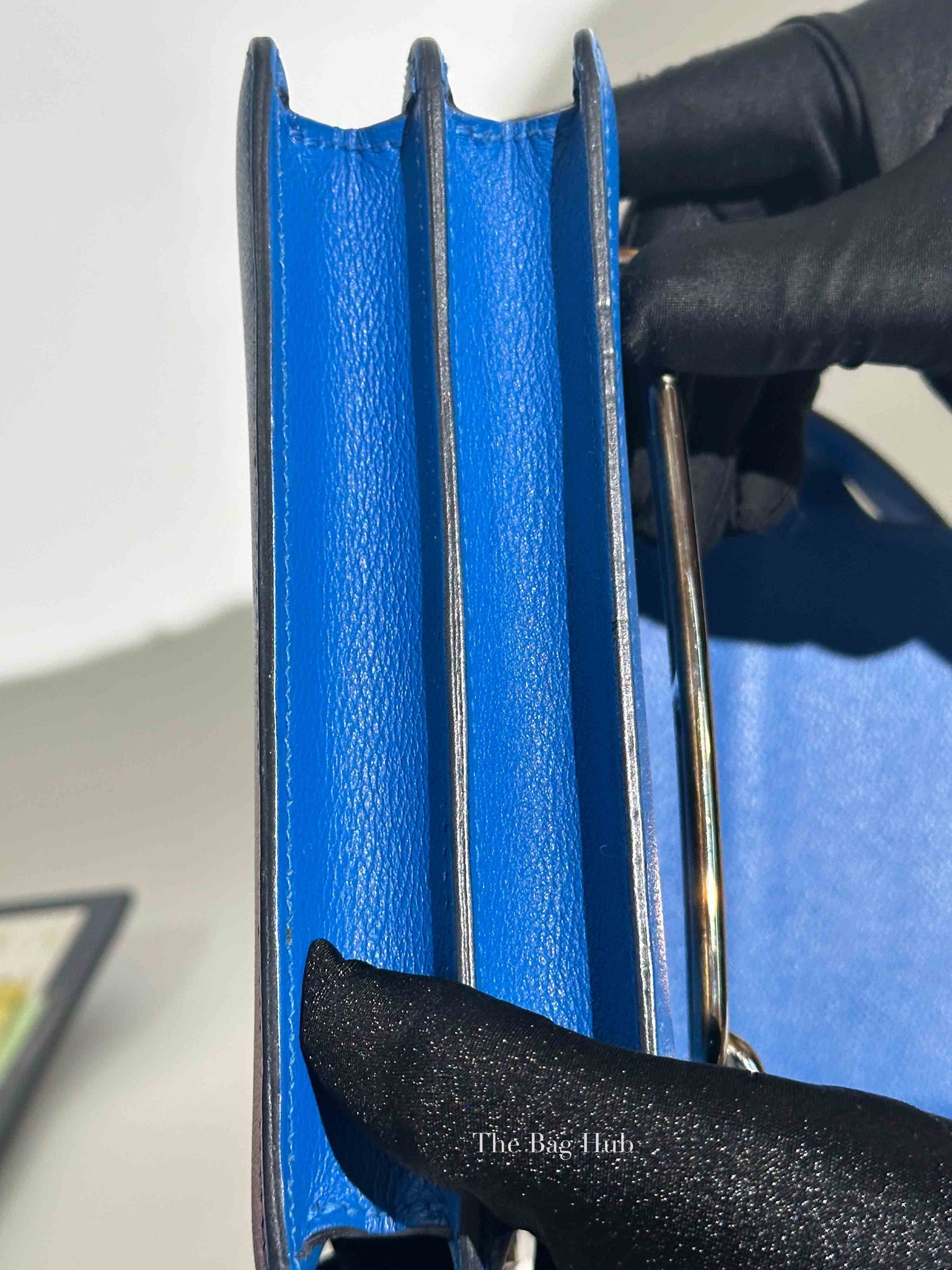 Hermes Bleu Zellige Evercolor Mini Sac Roulis Bag PHW