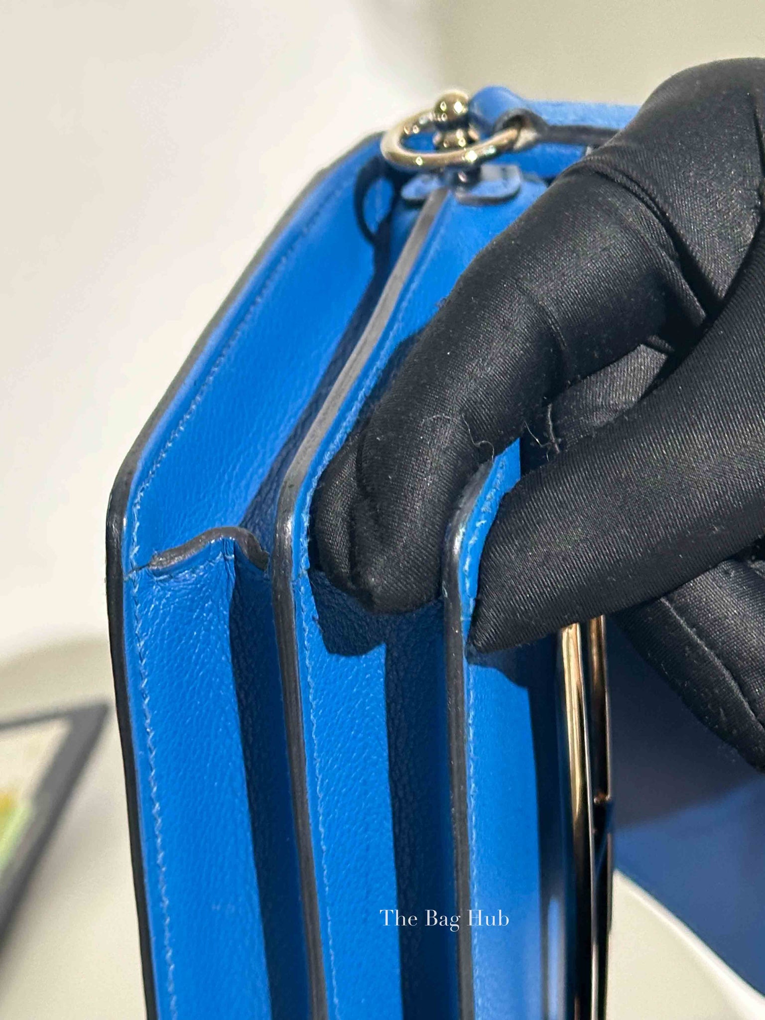 Hermes Bleu Zellige Evercolor Mini Sac Roulis Bag PHW