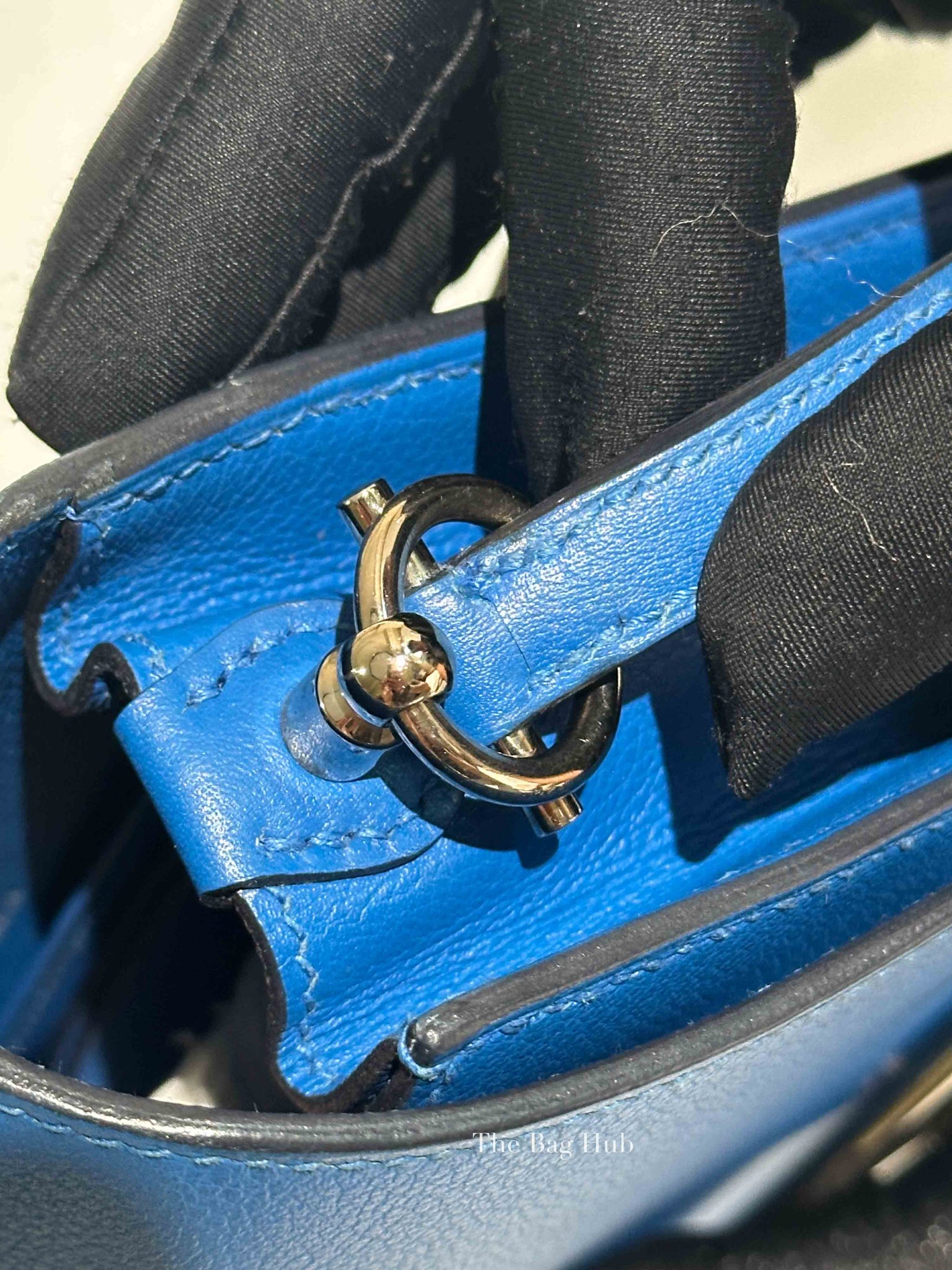 Hermes Bleu Zellige Evercolor Mini Sac Roulis Bag PHW