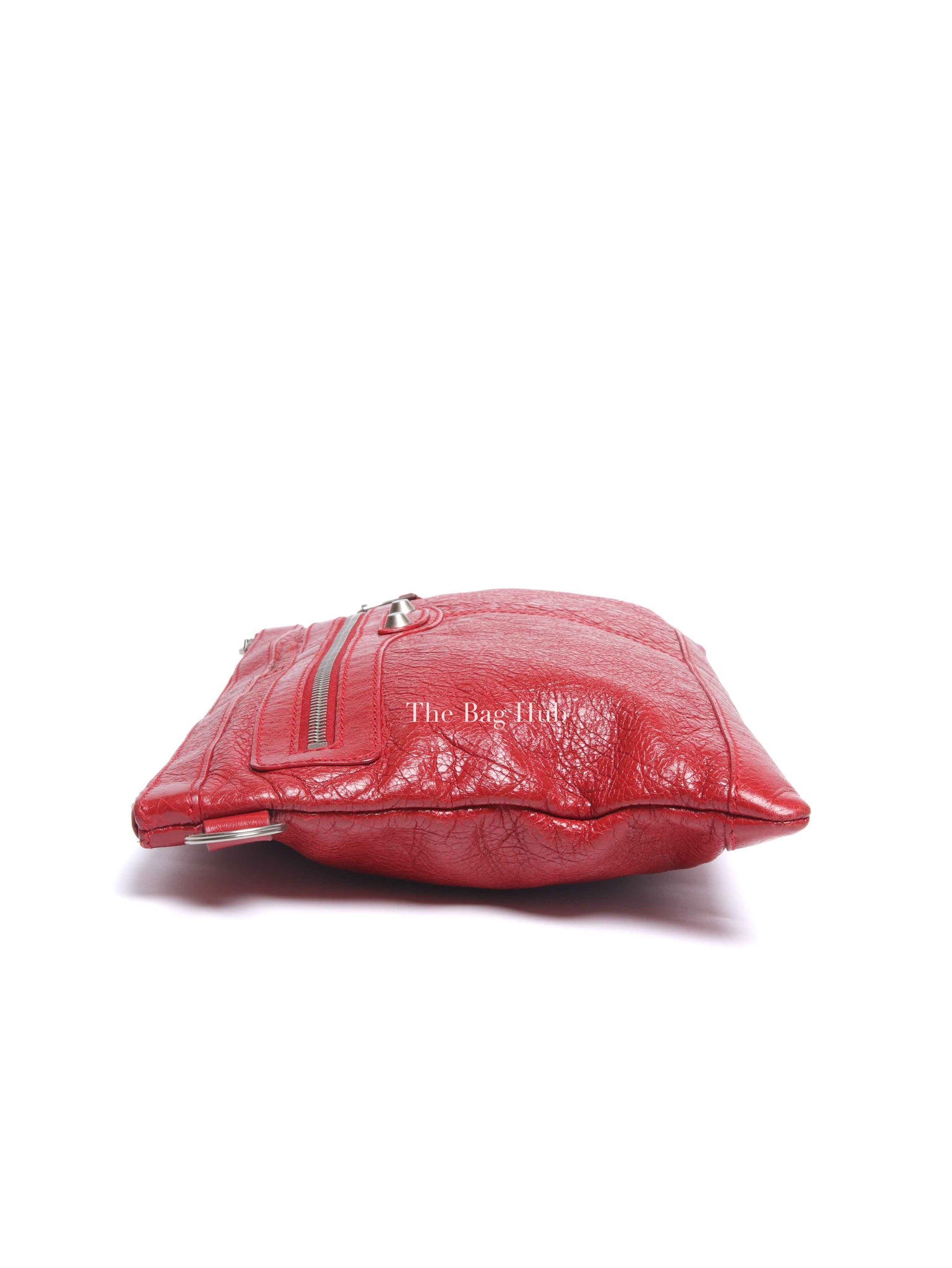 Balenciaga Red Leather Giant 12 Medium Clip Clutch