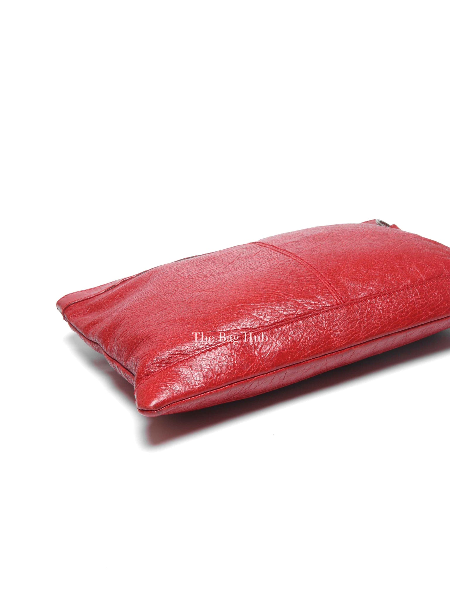 Balenciaga Red Leather Giant 12 Medium Clip Clutch
