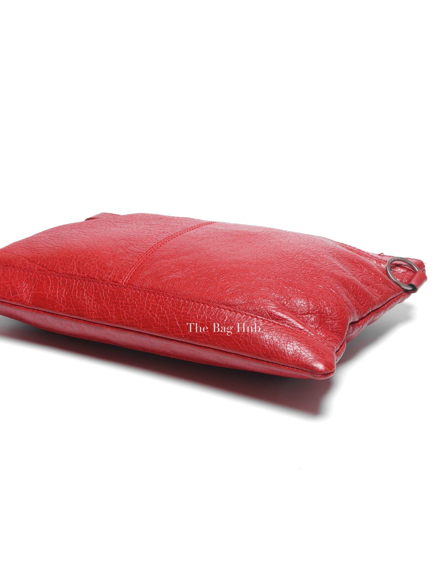 Balenciaga Red Leather Giant 12 Medium Clip Clutch