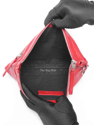 Balenciaga Red Leather Giant 12 Medium Clip Clutch