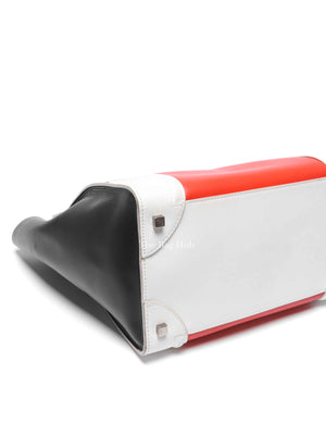 Celine Tri-Color Drummed Calfskin Mini Luggage Tote Bag