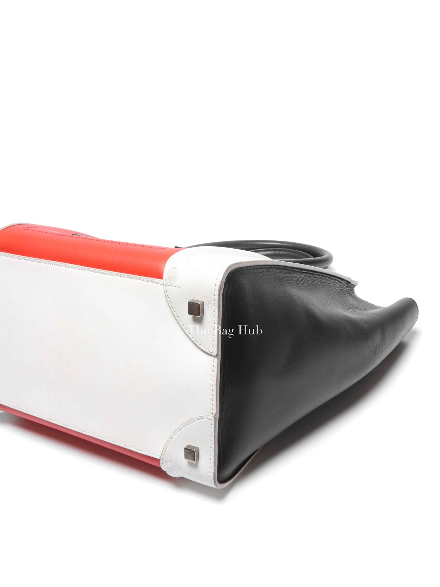 Celine Tri-Color Drummed Calfskin Mini Luggage Tote Bag