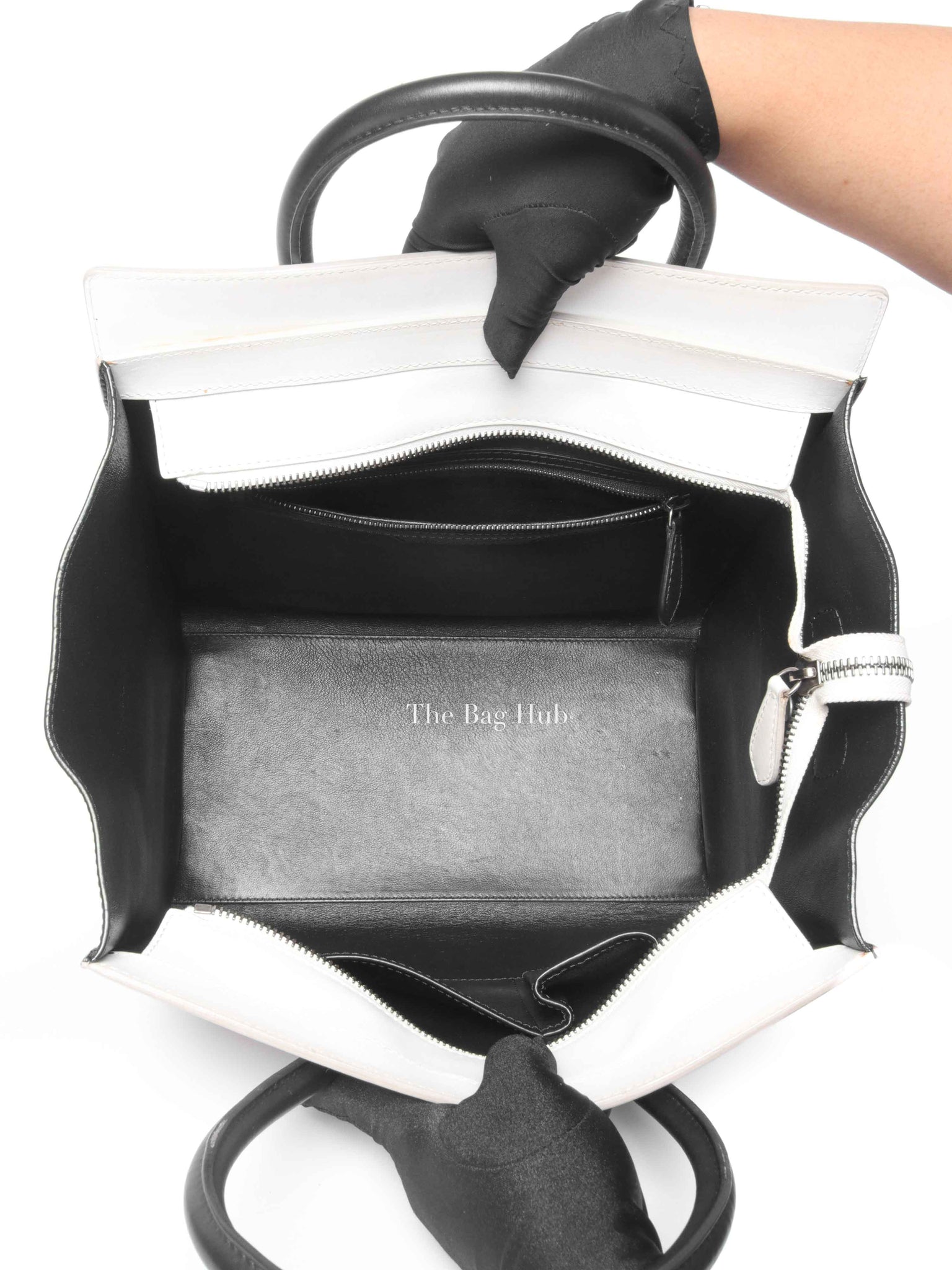 Celine Tri-Color Drummed Calfskin Mini Luggage Tote Bag