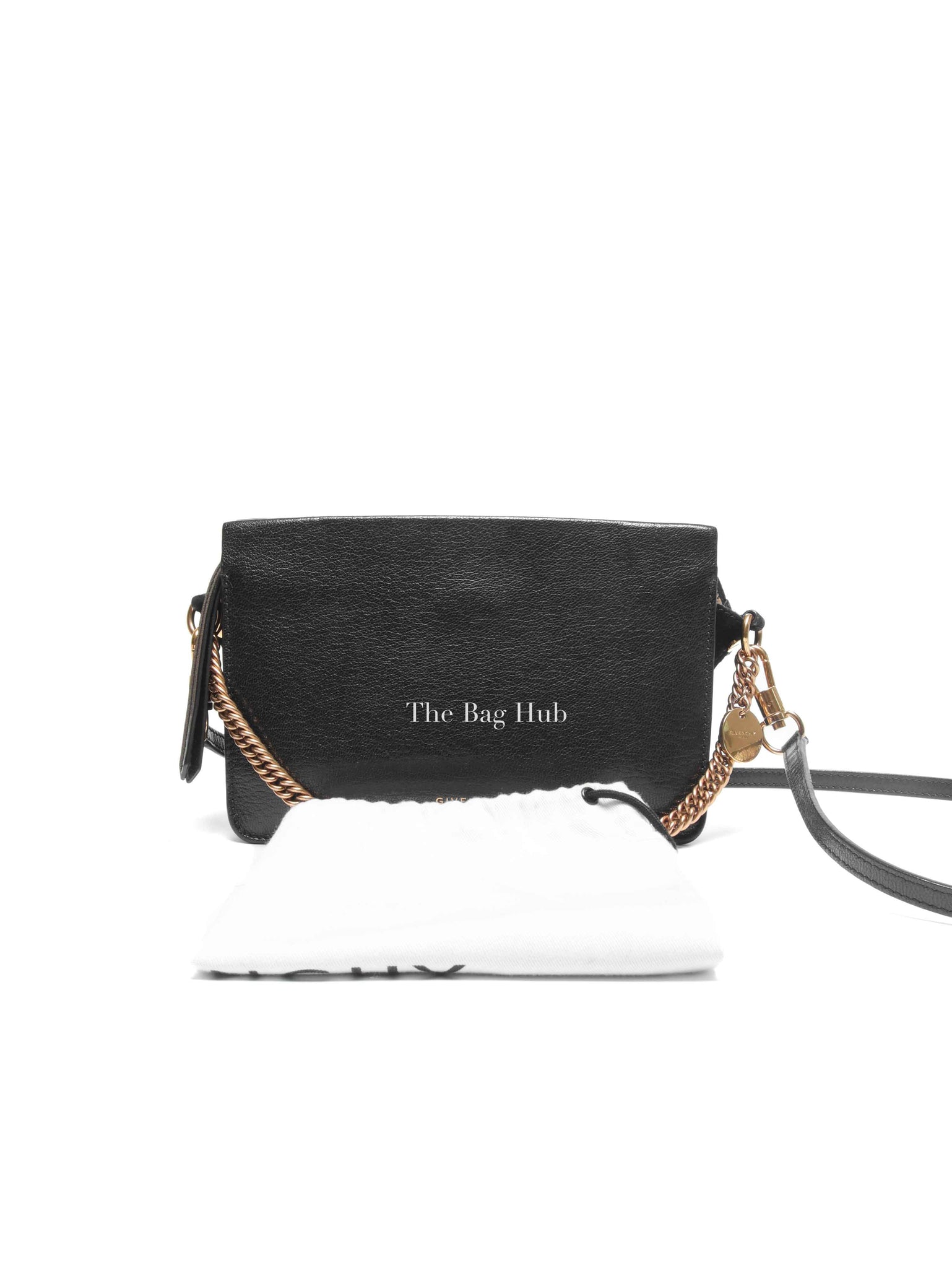 Givenchy Black Goatskin Suede Cross 3 Crossbody Bag