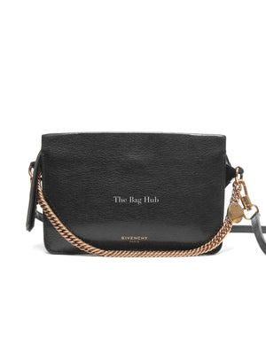Givenchy Black Goatskin Suede Cross 3 Crossbody Bag