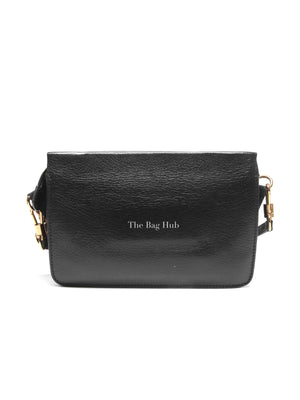Givenchy Black Goatskin Suede Cross 3 Crossbody Bag
