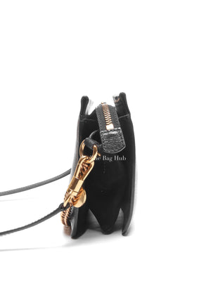 Givenchy Black Goatskin Suede Cross 3 Crossbody Bag