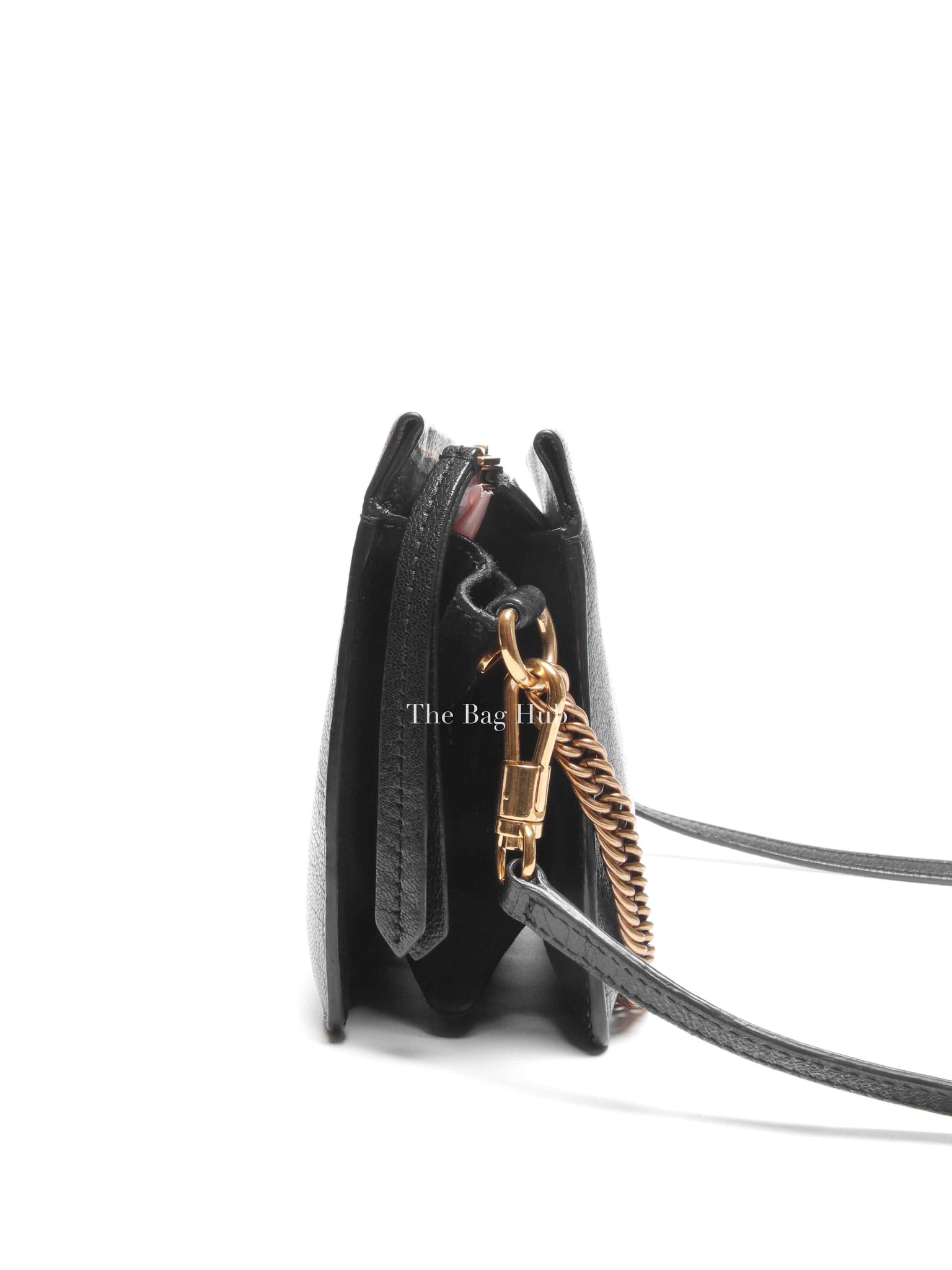 Givenchy Black Goatskin Suede Cross 3 Crossbody Bag