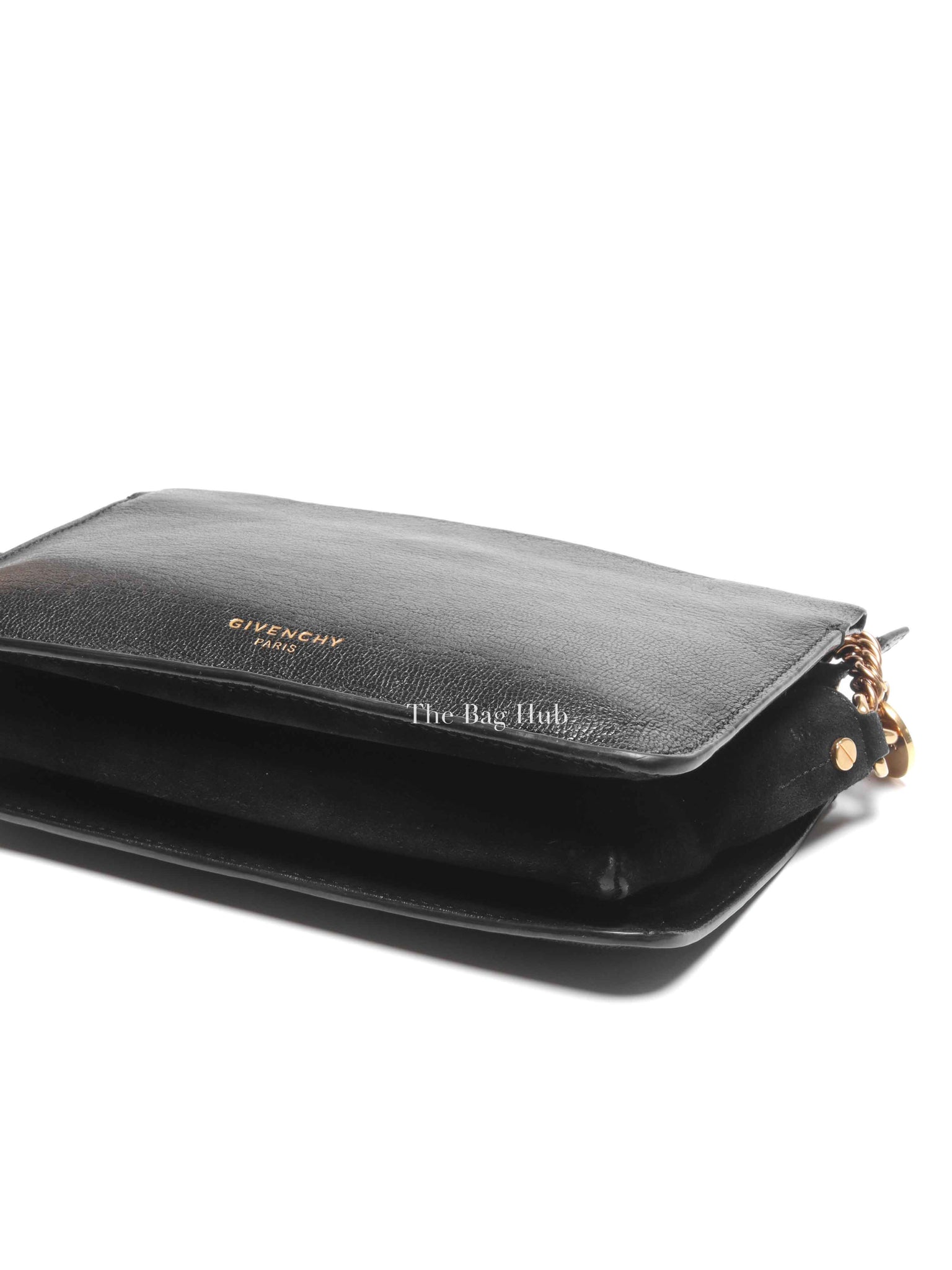 Givenchy Black Goatskin Suede Cross 3 Crossbody Bag
