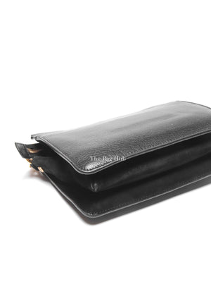 Givenchy Black Goatskin Suede Cross 3 Crossbody Bag