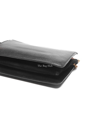 Givenchy Black Goatskin Suede Cross 3 Crossbody Bag