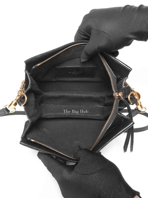 Givenchy Black Goatskin Suede Cross 3 Crossbody Bag