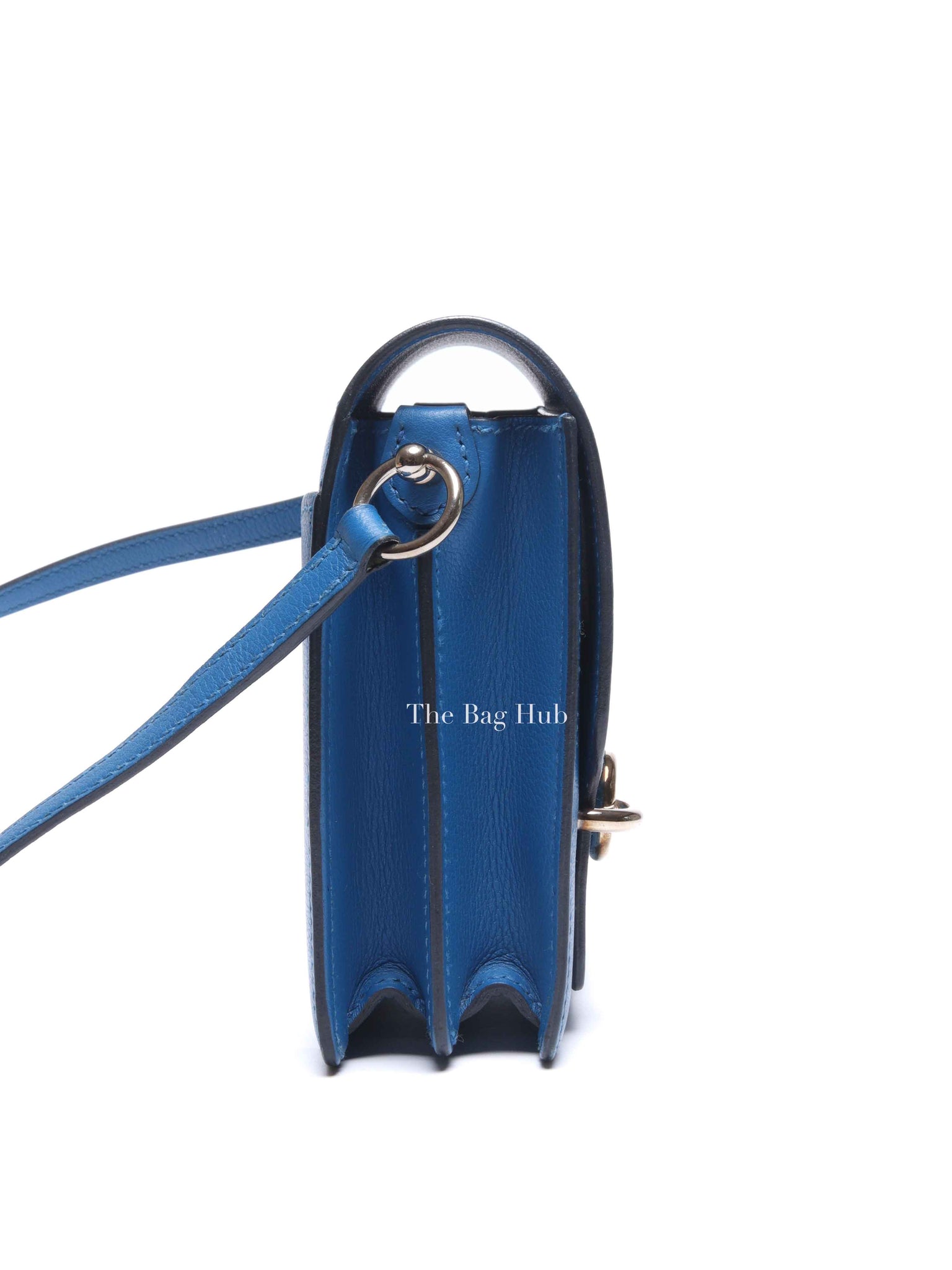 Hermes Bleu Zellige Evercolor Mini Sac Roulis Bag PHW