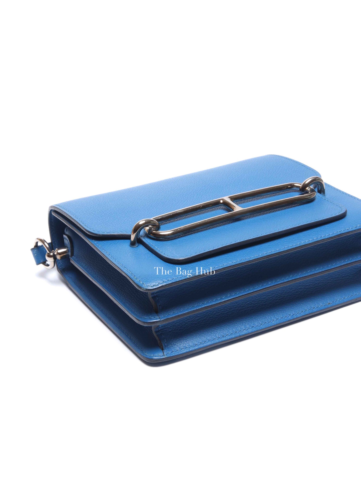 Hermes Bleu Zellige Evercolor Mini Sac Roulis Bag PHW