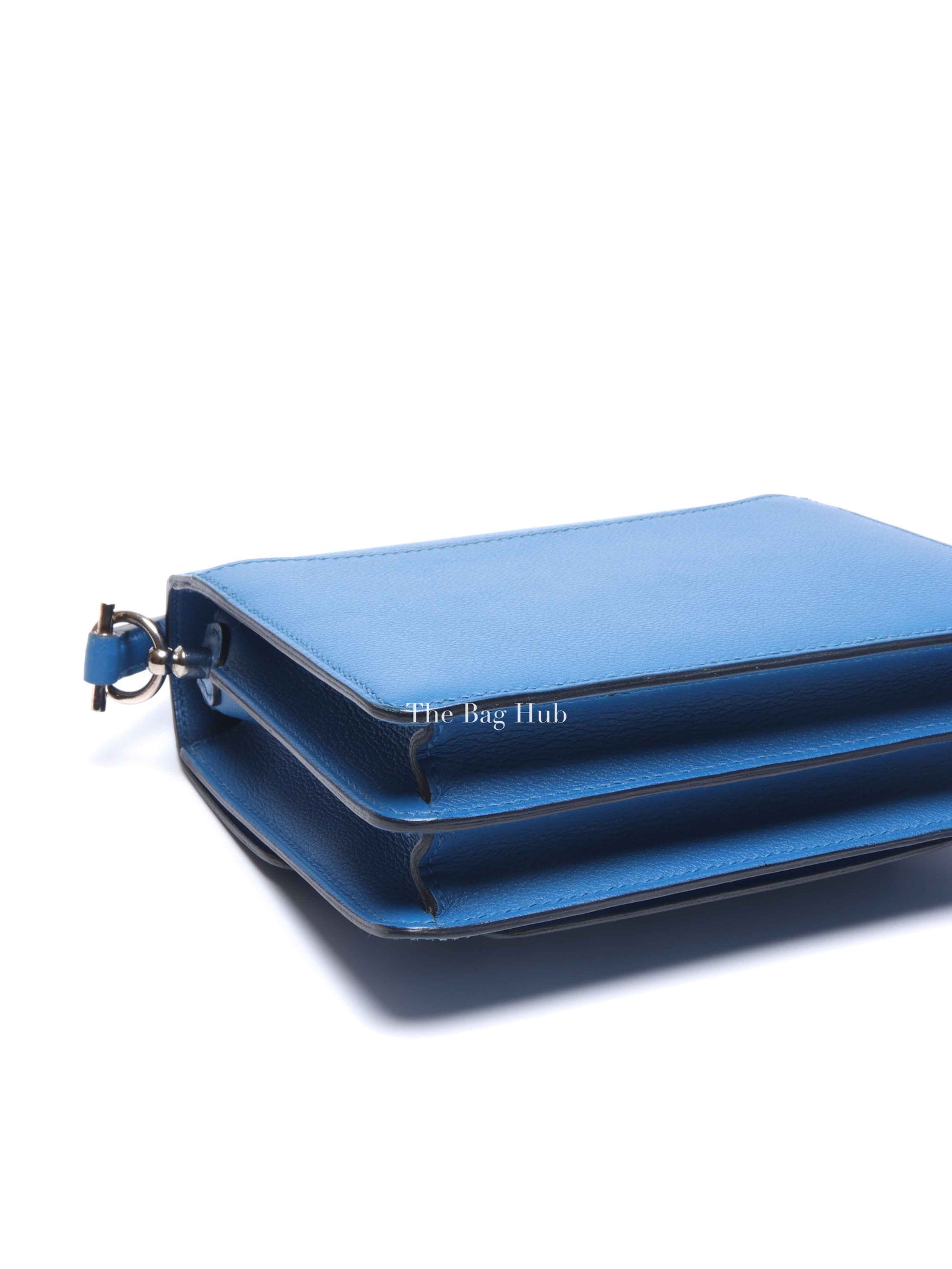 Hermes Bleu Zellige Evercolor Mini Sac Roulis Bag PHW