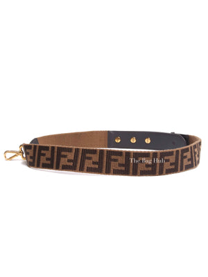 Fendi Brown Azuca Canvas/Leather Shoulder Strap