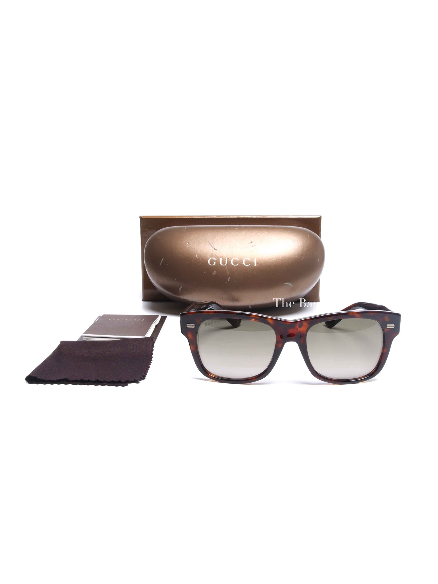Gucci Tortoiseshell Acetate Square-Frames Sunglasses