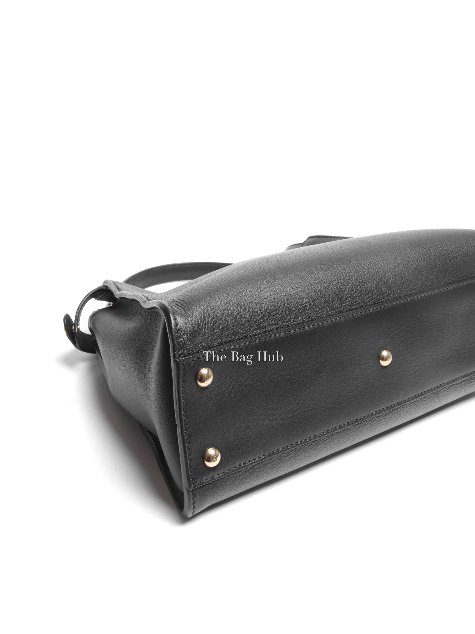 Fendi Black Leather Medium Peekaboo Iconic Shoulder Bag