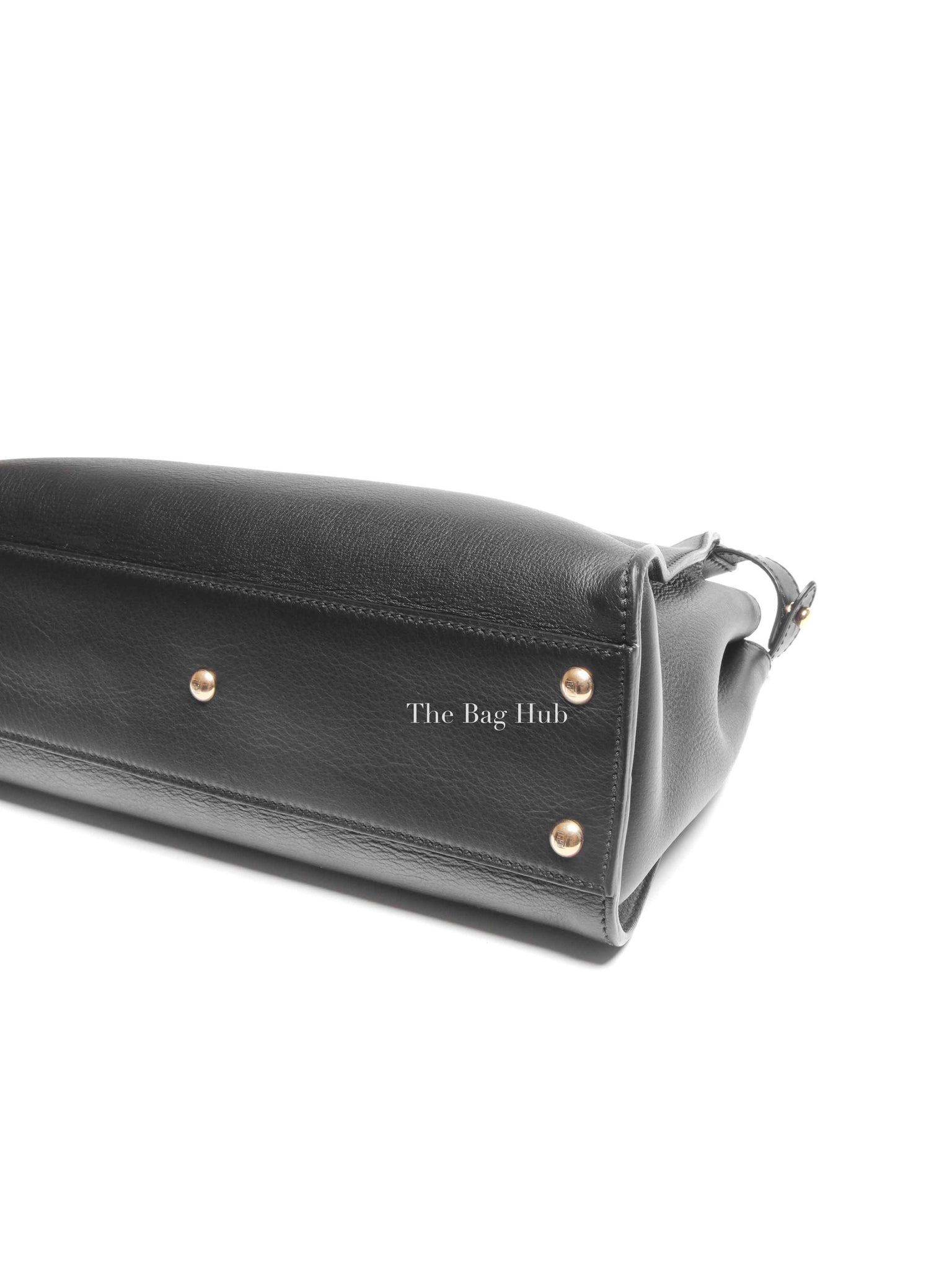 Fendi Black Leather Medium Peekaboo Iconic Shoulder Bag