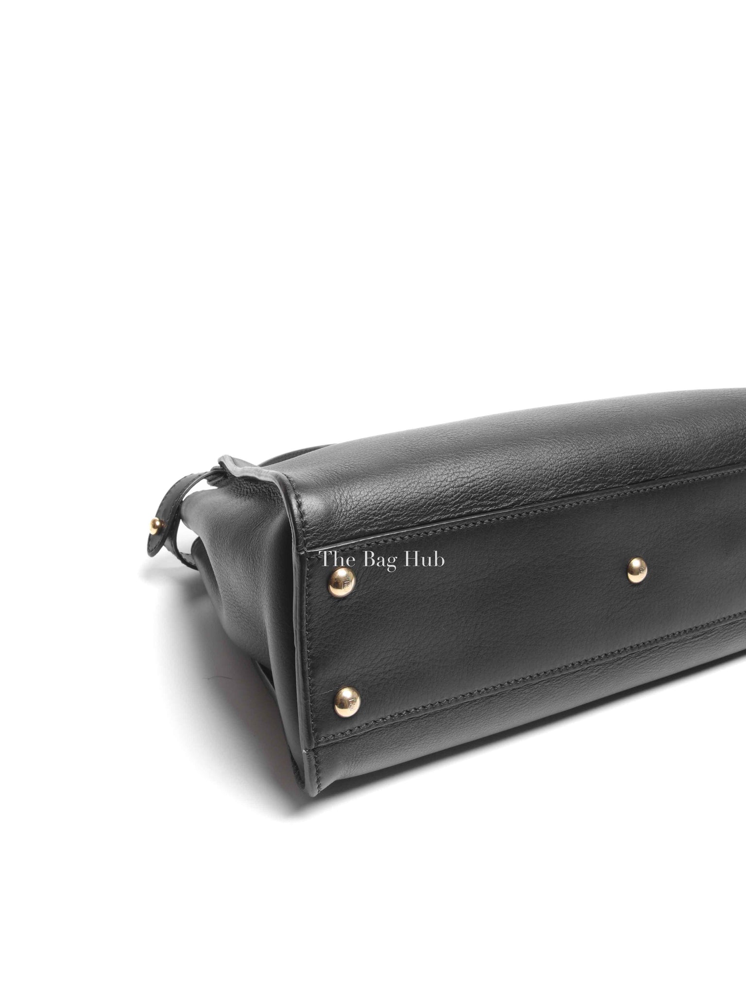 Fendi Black Leather Medium Peekaboo Iconic Shoulder Bag