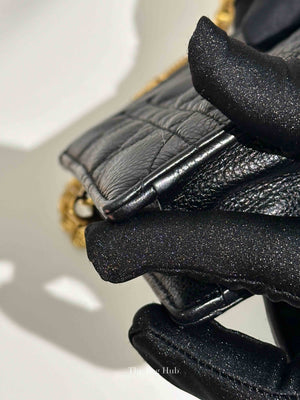 Dior Black Supple Cannage Calfskin Caro Every Dior Pouch