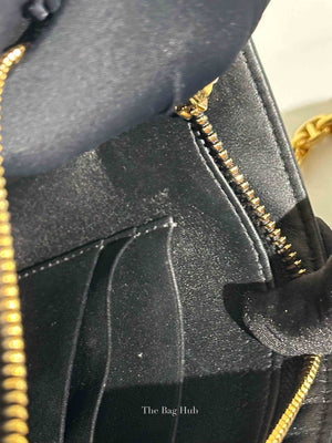 Dior Black Supple Cannage Calfskin Caro Every Dior Pouch