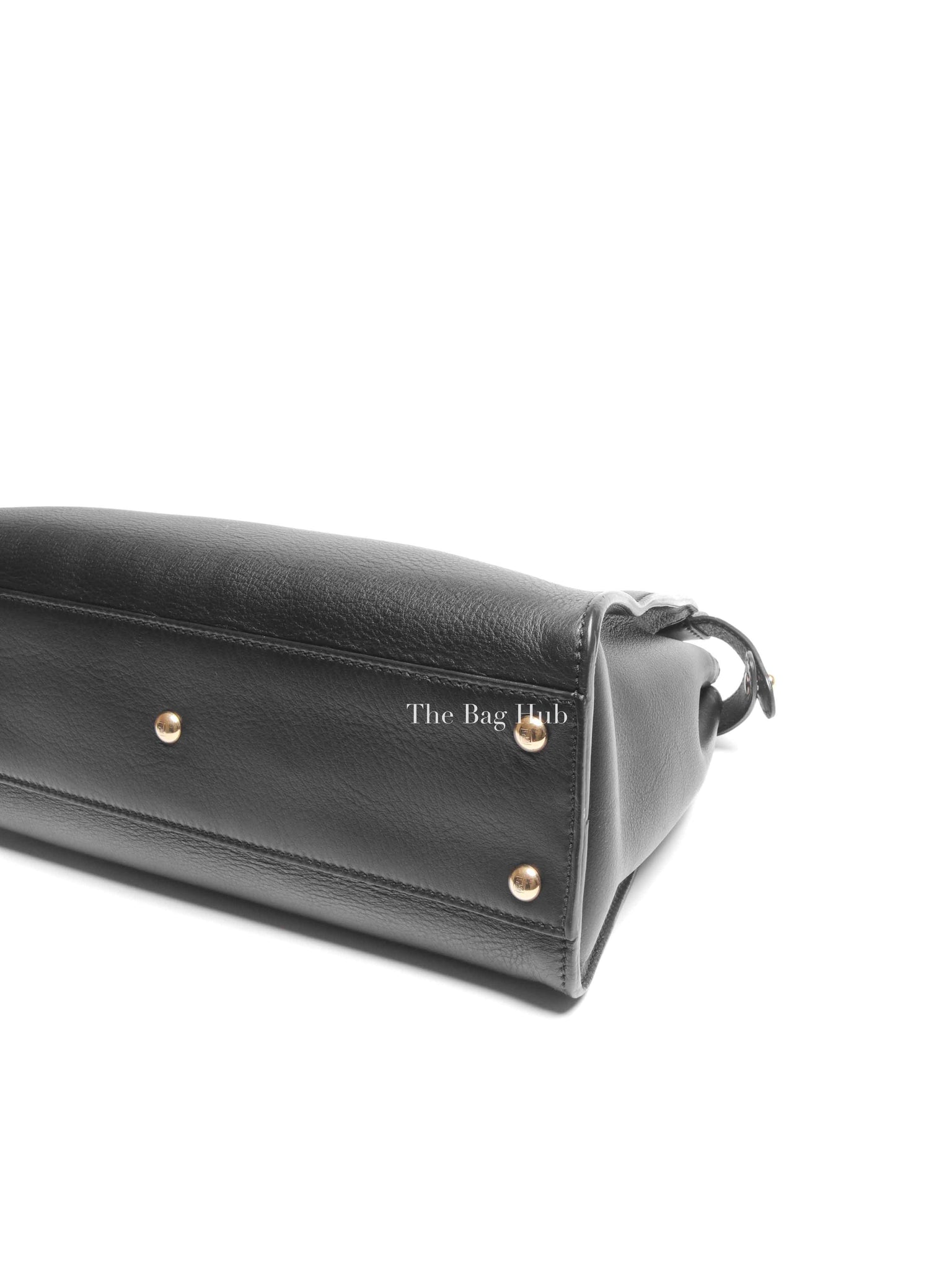 Fendi Black Leather Medium Peekaboo Iconic Shoulder Bag