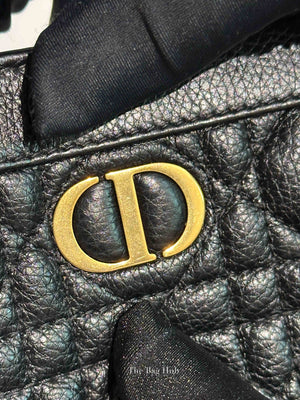 Dior Black Supple Cannage Calfskin Caro Every Dior Pouch