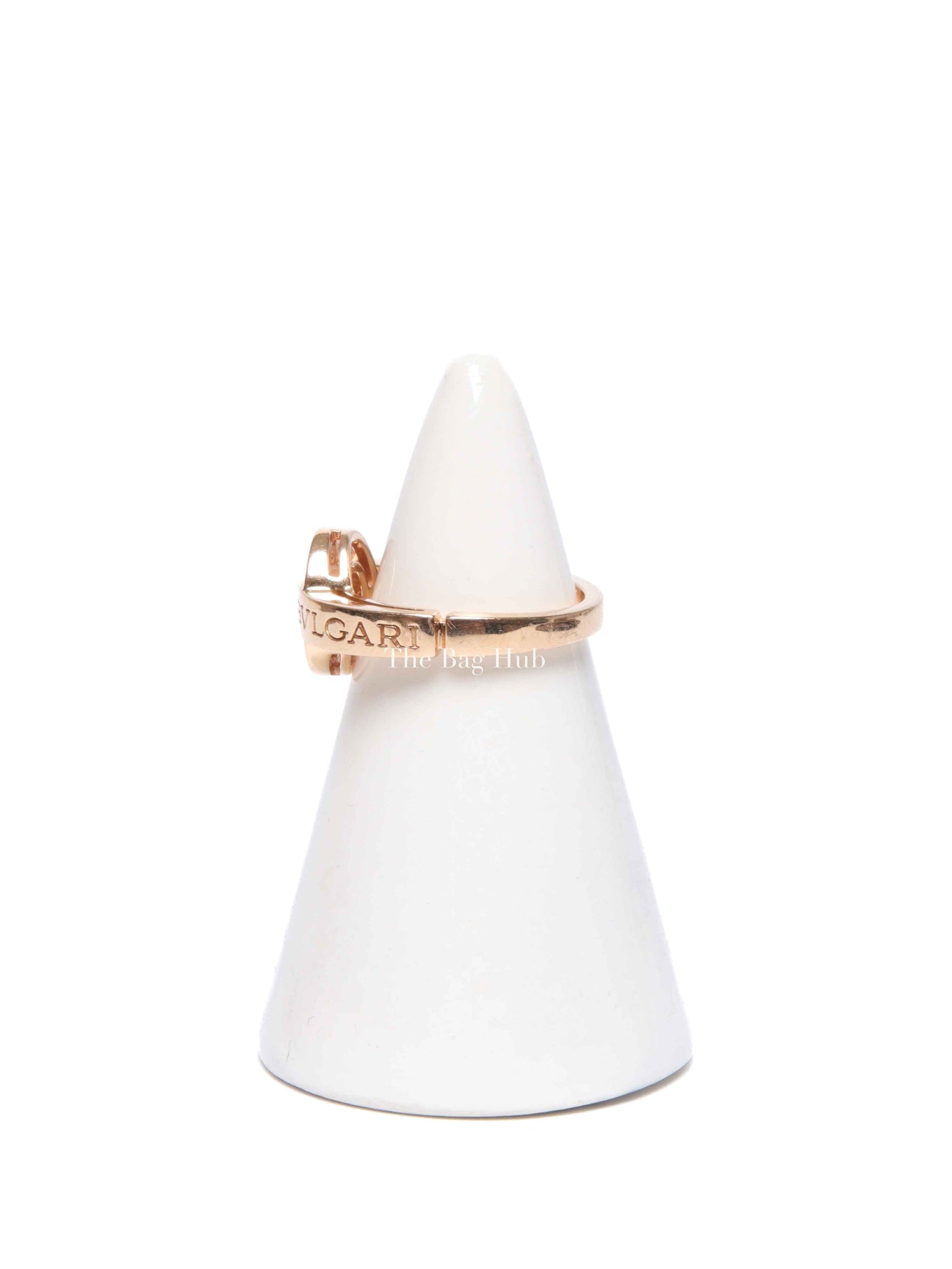 Bvlgari Rose Gold w/ pavÉ Diamond 18k Ring Size 49