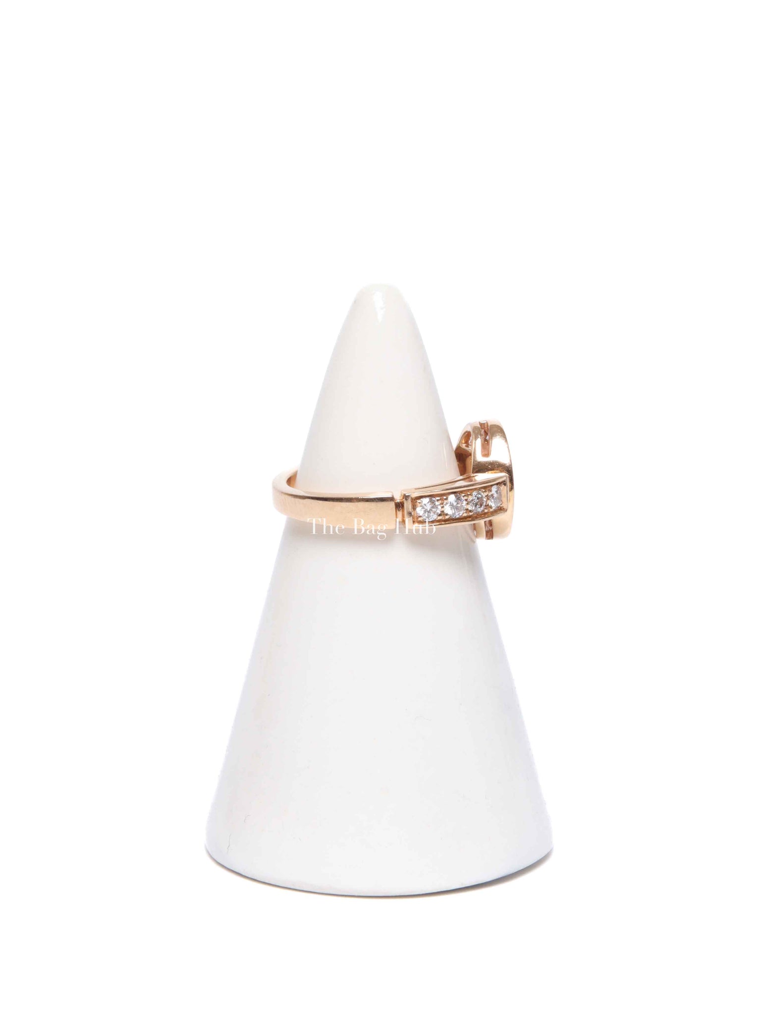 Bvlgari Rose Gold w/ pavÉ Diamond 18k Ring Size 49