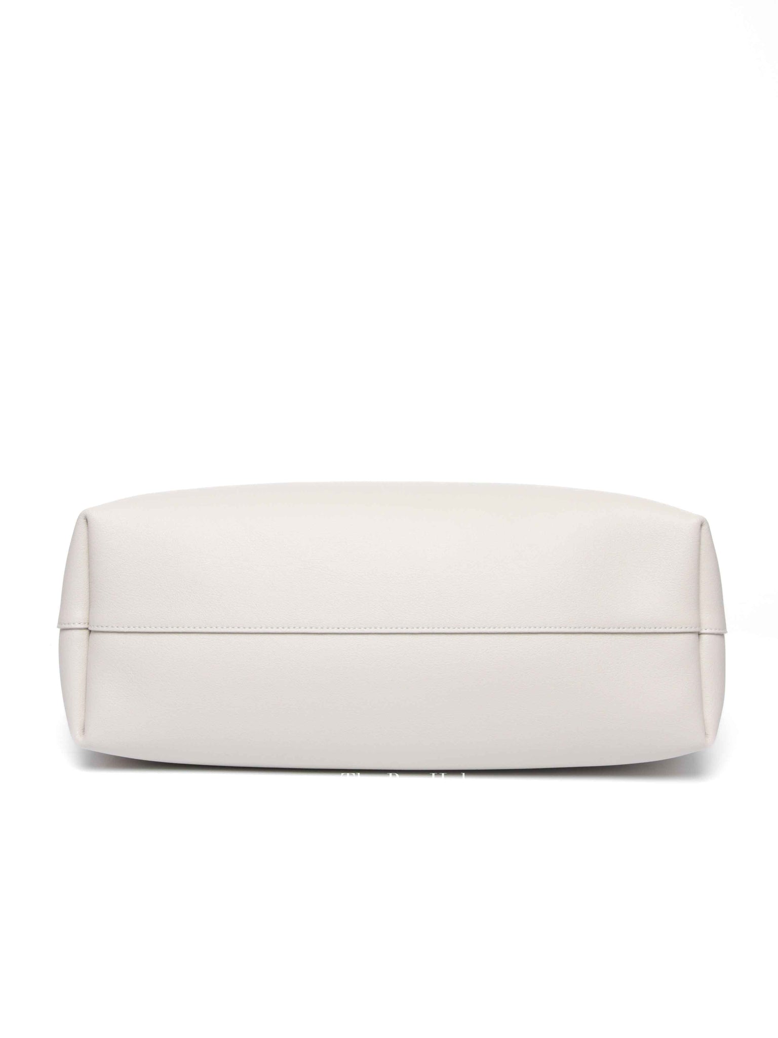 Saint Laurent Pearl White Leather Bold East/West Shopping Tote Bag