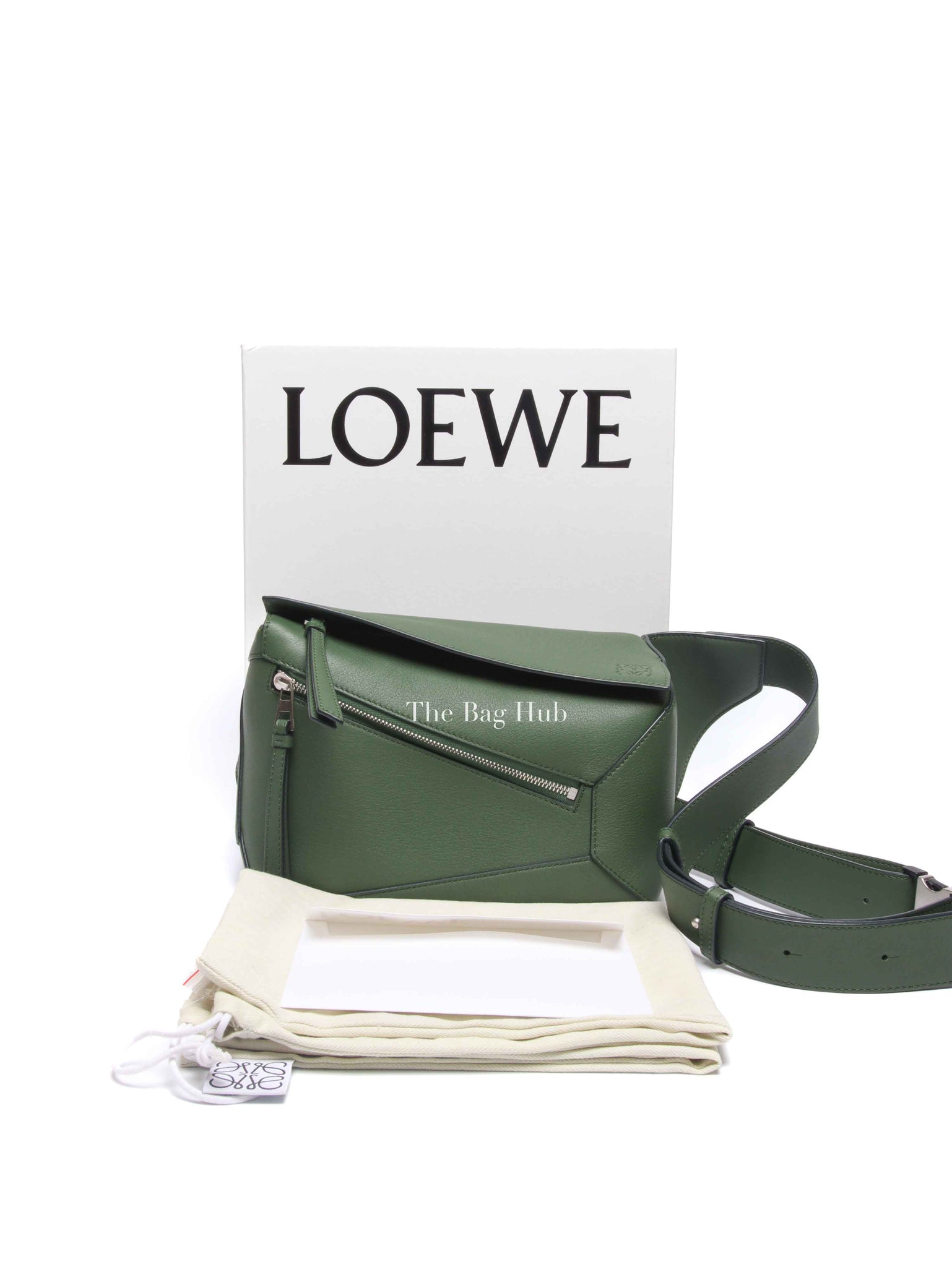Loewe Verde Calfskin Small Puzzle Bumbag