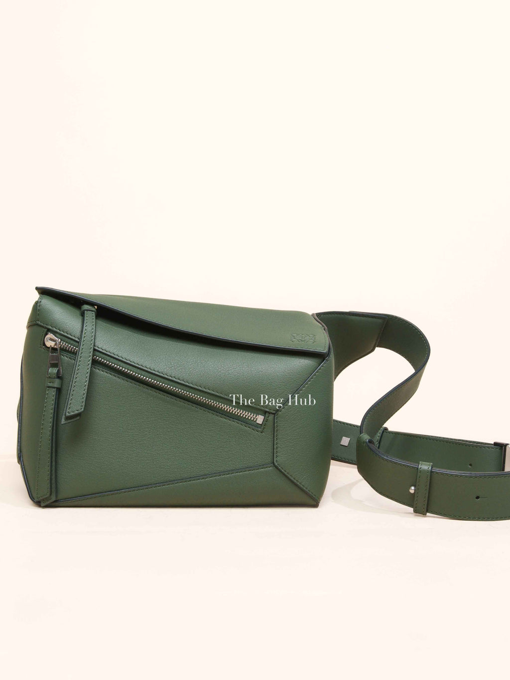 Loewe Verde Calfskin Small Puzzle Bumbag