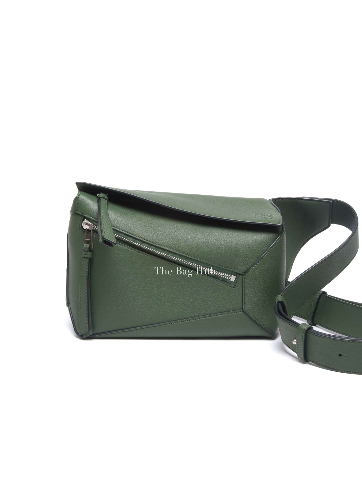 Loewe Verde Calfskin Small Puzzle Bumbag