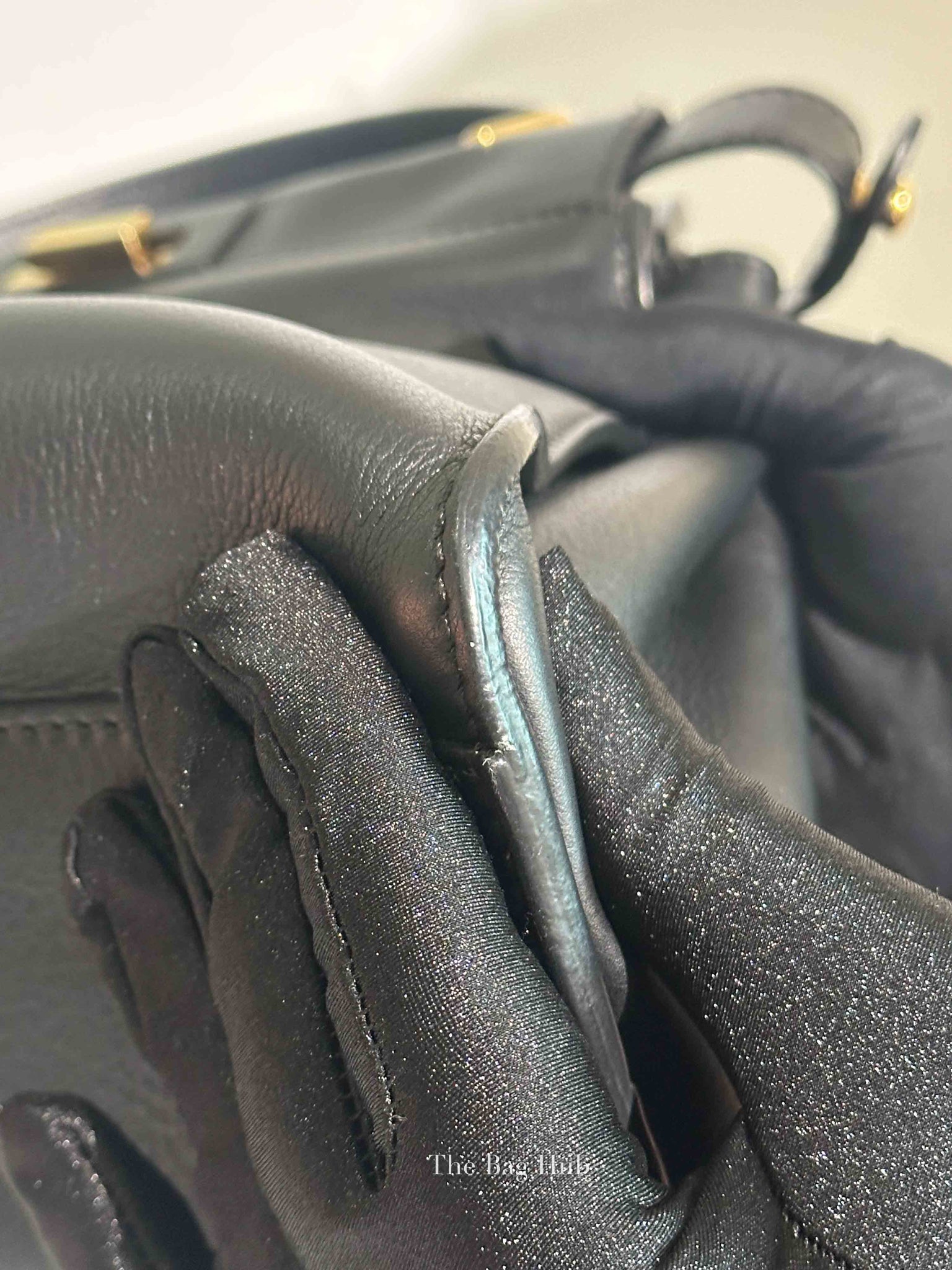 Fendi Black Leather Medium Peekaboo Iconic Shoulder Bag