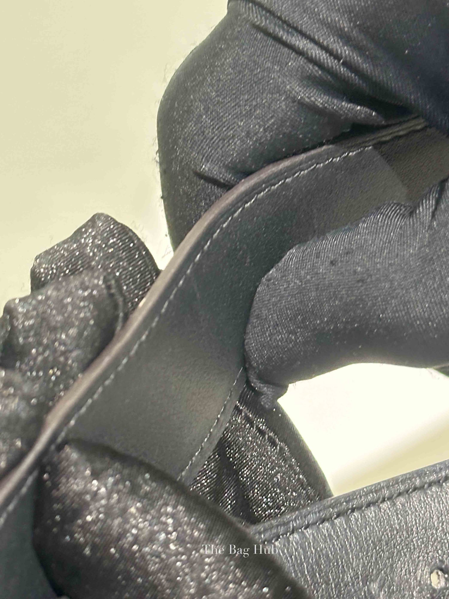 Hermes Noir/Etoupe Togo/Calfskin Reversible Belt Strap Size 90