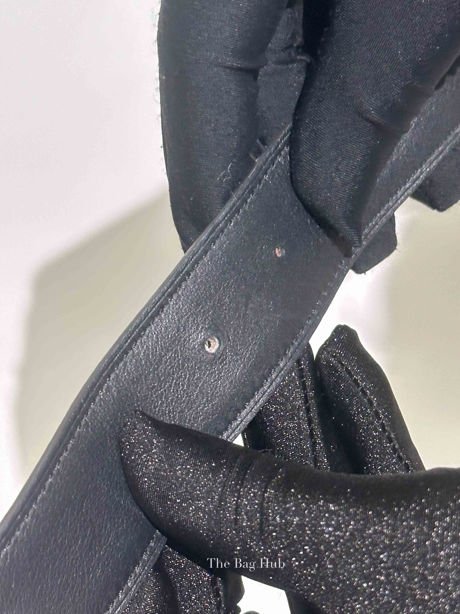 Hermes Noir/Etoupe Togo/Calfskin Reversible Belt Strap Size 90