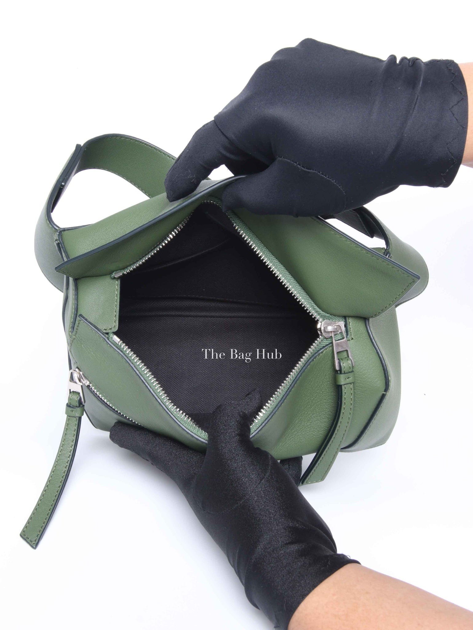 Loewe Verde Calfskin Small Puzzle Bumbag