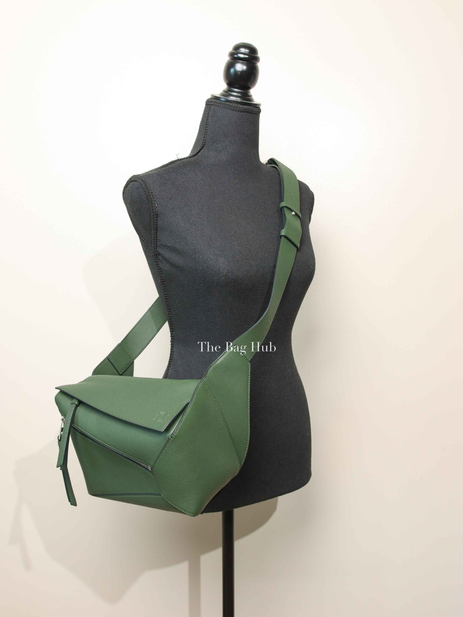 Loewe Verde Calfskin Small Puzzle Bumbag