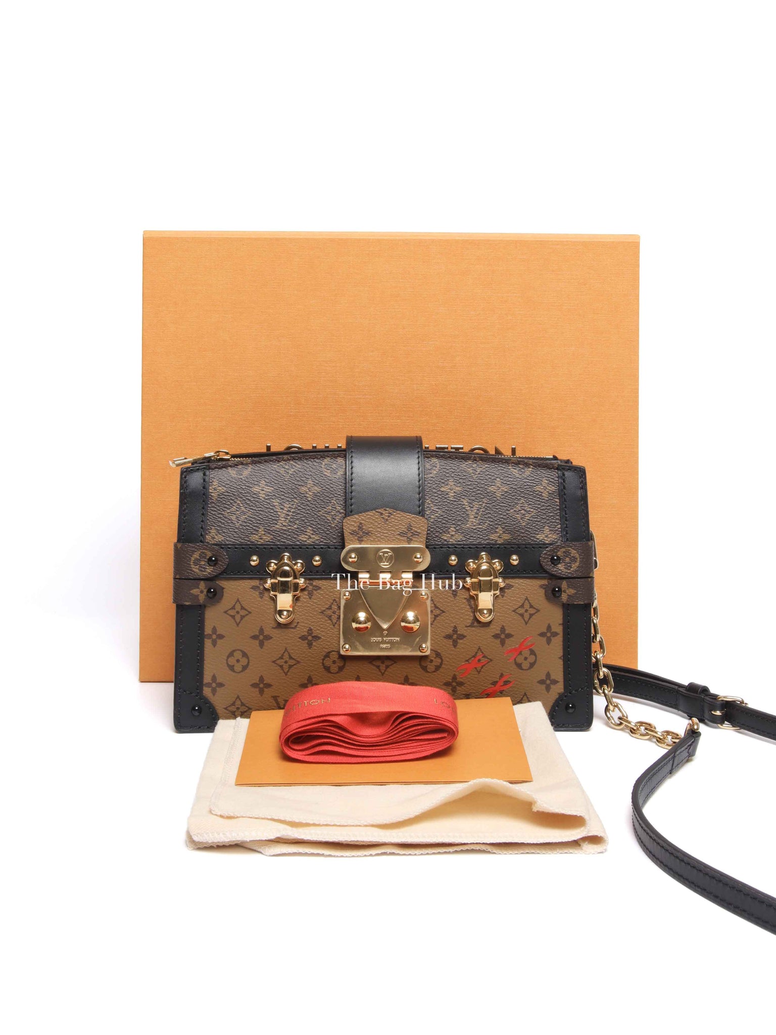 Louis Vuitton Reverse Monogram Canvas Trunk Clutch Bag